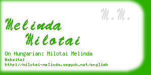 melinda milotai business card